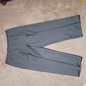 Pendleton Gray Wide-Leg Crop Trousers